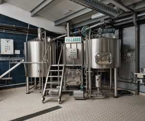 Brewing equipment at Villages Brewery in Deptford, London